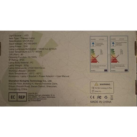 Solmore LED Sunlight Therapy Lamp - New in Box - Picture 3 of 3